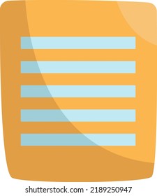 Documento de Office, ilustración, vector en un fondo blanco.
