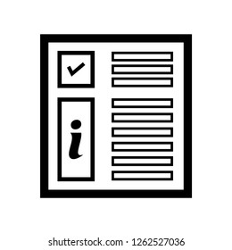 Office document information icon vector