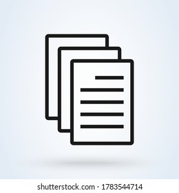 office document. vector Simple modern icon design illustration.