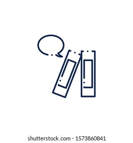 office documents books file line style vector illustration design