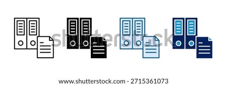 Office Documents Icon Set Multiple Style Collection