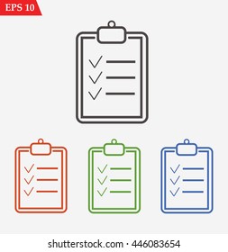 Office documents icons.Paper and checklist icon.Vector illustration
