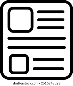 Office Documents Line Vector Icon Design