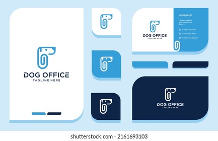 office dog logo design and business card