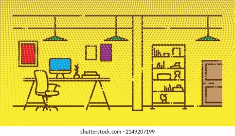 El vector del diagrama de doodles de oficina