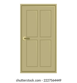 Office door icon cartoon vector. Home front. Open room