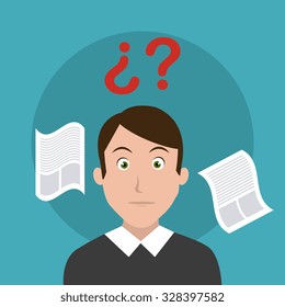 Office doubts design, vector illustration eps10