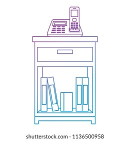 office drawer with books