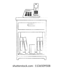 office drawer with books