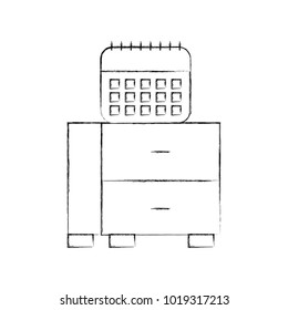 office drawer with calendar