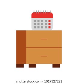 office drawer with calendar