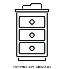 Office drawer icon outline vector. Crm data. Account strategy