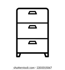 Icono del cajón de Office en la ilustración de diseño vectorial de moda
