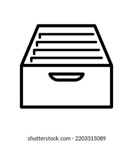 Office drawer icon in trendy vector design illustration