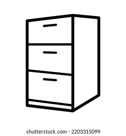 Office drawer icon in trendy vector design illustration