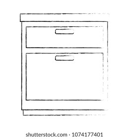office drawer isolated icon