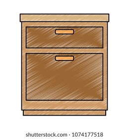 office drawer isolated icon