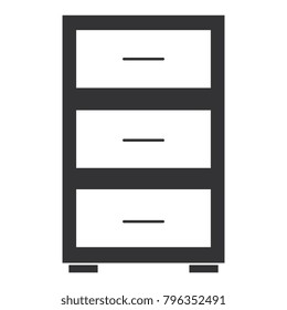 office drawer isolated icon