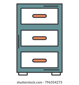 office drawer isolated icon