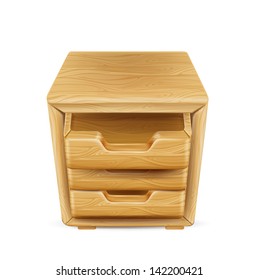 office drawer with open shelf isolated on white