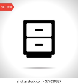 office drawer vector icon