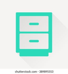 office drawer vector icon