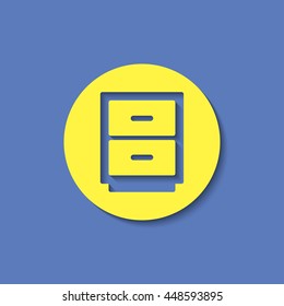 office drawer vector icon