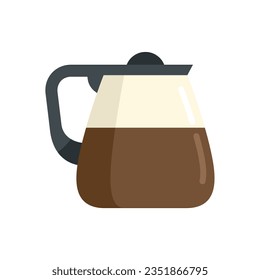 Office drink coffee icon flat vector. Hot drink. Aroma coffee isolated