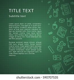 office or education tools doodle icons background in line style