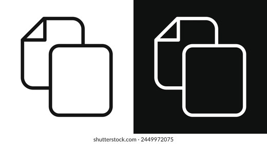 Office Efficiency Icons with Copy and Duplicate Document Symbols for Workflow Enhancement