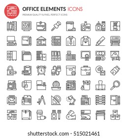 Office Element Icons , Thin Line and Pixel Perfect Icons