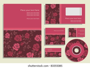 Office elements and accesories. Vector business set of secretarial things and supplies.