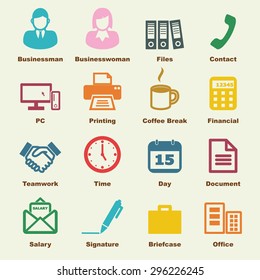 Office Elements, Vector Infographic Icons