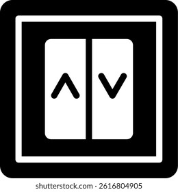 Office Elevator Glyph Vector Icon Design