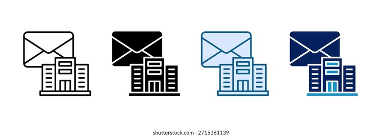 Conjunto de iconos de correo electrónico de Office Colección de varios estilos