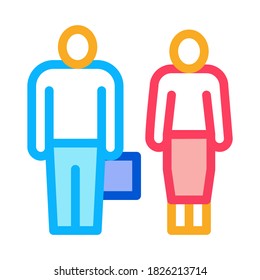 office employee icon vector. office employee sign. color symbol illustration