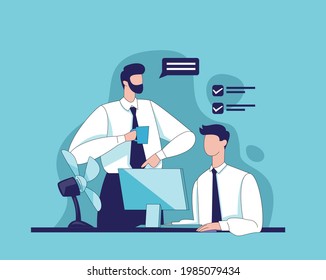 Office employee illustration vector concept