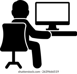 office employee worker computer work working online staff 10491