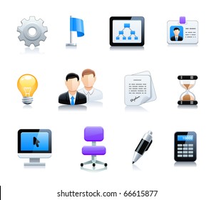 Office end business icons