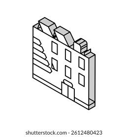 office energy efficient isometric icon vector. office energy efficient sign. isolated symbol illustration