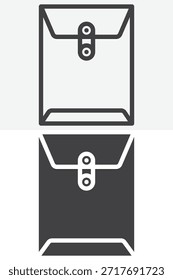 Conjunto de iconos de estilo diferente de correo de sobre de oficina. Línea, contorno y símbolo de Vector sólido con trazo editable. Icono de sobre para correspondencia comercial e icono de recursos humanos.