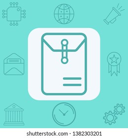 Office envelope vector icon sign symbol
