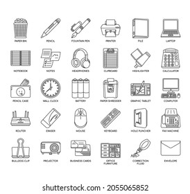 Office Equipment 1 , Thin Line and Pixel Perfect Icons