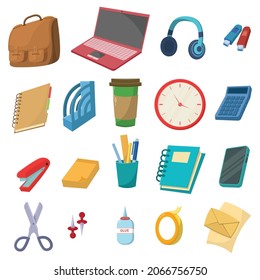 office equipment design in flat style
