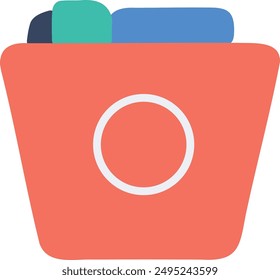 Icono de Vector de almacenamiento de archivos de equipo de oficina