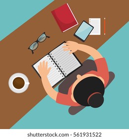 office equipment flat icons