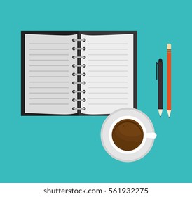 office equipment flat icons