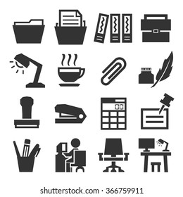 office equipment icon set