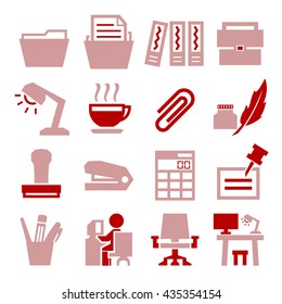 office equipment icon set