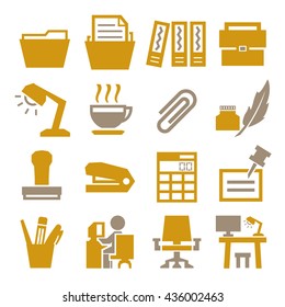 office equipment icon set